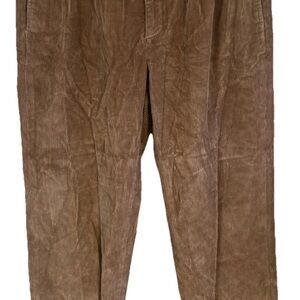 Brooks Brothers 346 Corduroy Pants Men 35x30 Camel Brown